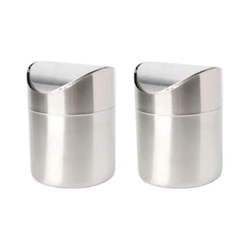 

A67K-Mini Trash Can For Desk With Lid Desktop Trash Can Small Tiny Countertop Trash Bin Can For Office Bathroom