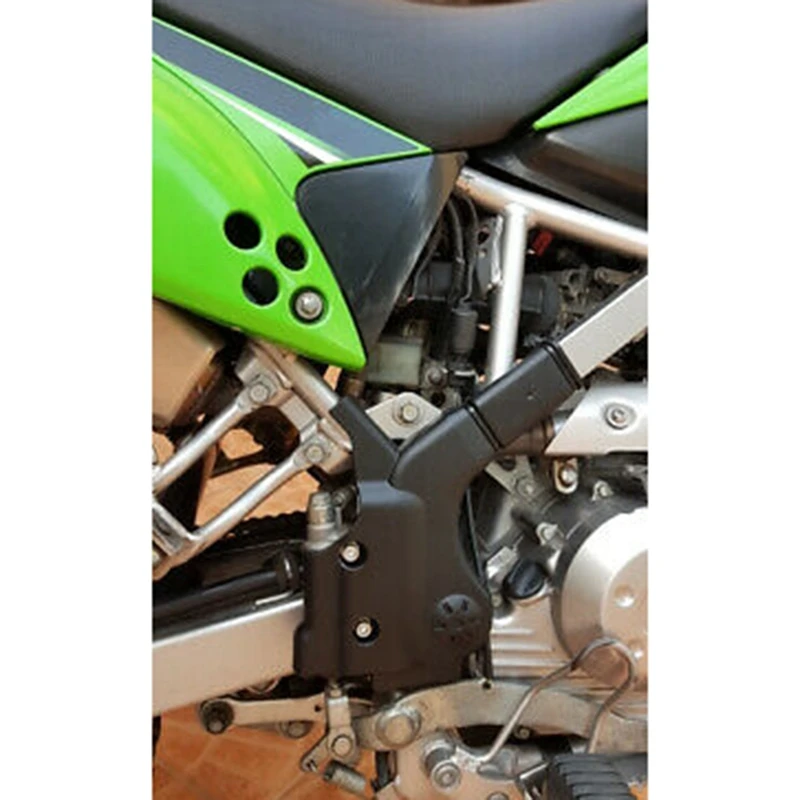 แผ่นเฟรมป้องกันเฟรมด้านข้างของรถจักรยานยนต์แผ่นป้องกันเฟรมเหมาะสำหรับ KLX150 KLX125ของ Kawasaki
