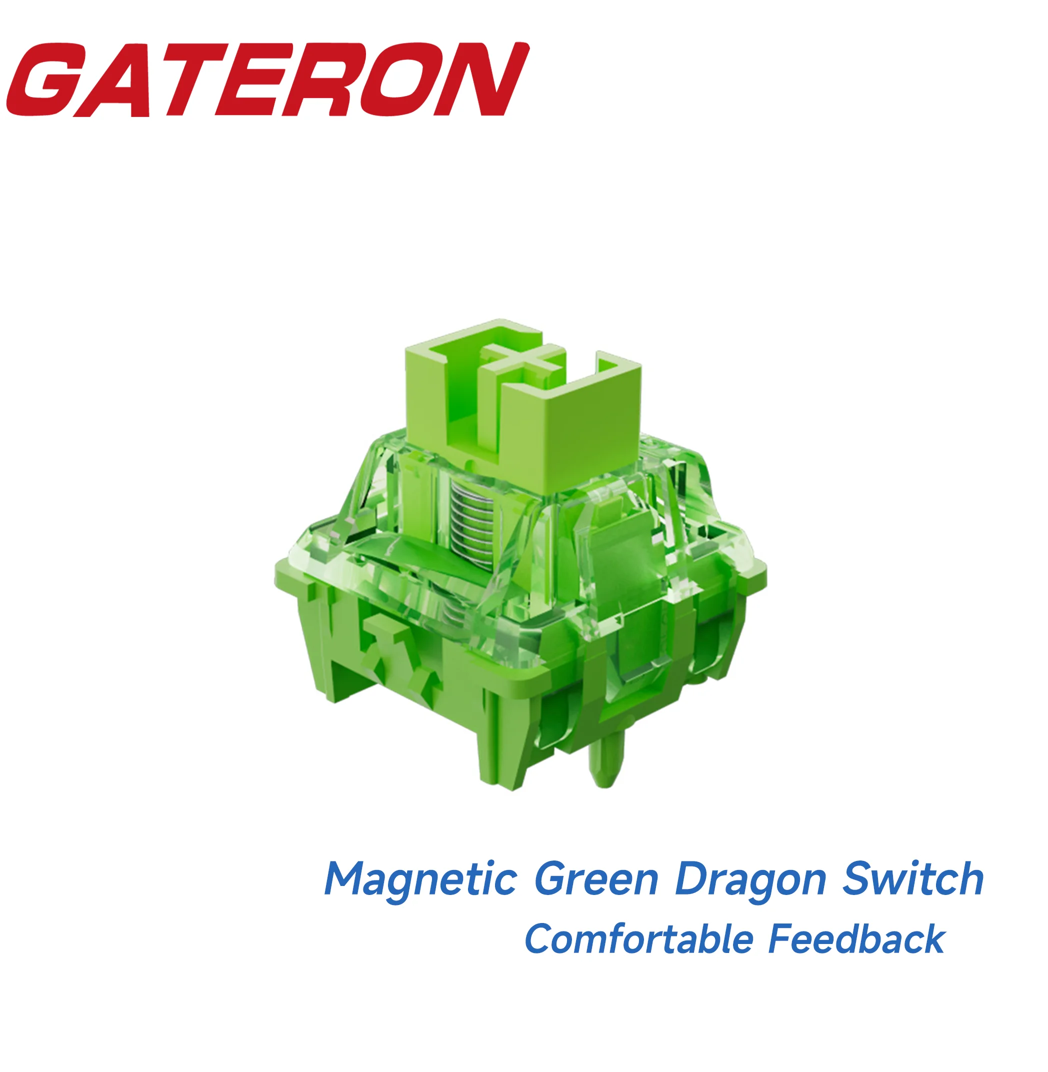 GATERON Magnetic Green Dragon Switch, Linear, Freely Setting Pre-Travel, Hall Sensor Effect for Magnetic Keyboard Gaming Office