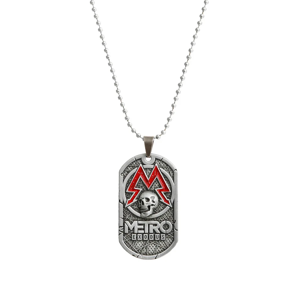 Metro 2023 Exodus Game Same Artyom Necklace Retro Cosplay Pendant for Men Boyfrieed Gift