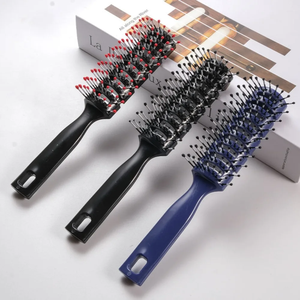 

Professional Detangling Vent Brush Anti-static Plastic Curling Hairbrush Hair Styling Anti-slip Massage Ribs Hair Comb Men/Women
