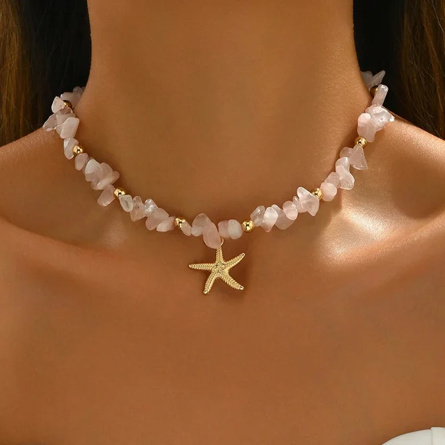 Fashionable  Natural Seashell Beaded Necklace Shell Pendant Ocean Inspired Jewelry Choker Suitable For Women Holiday Party Daily