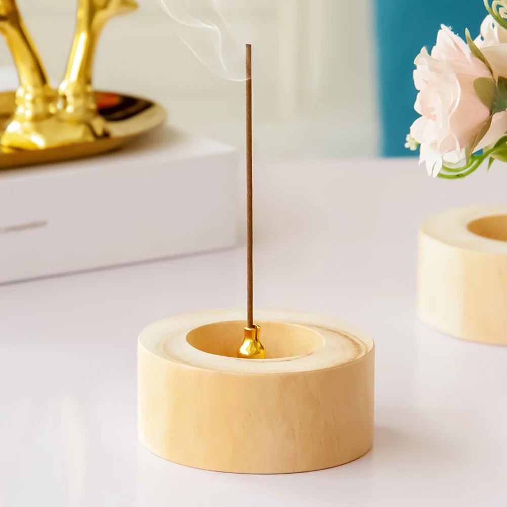 

Round Incense Burner Holder Creative Wooden Censer Warm Comfortable Relaxing Gift Incense Stick Holder Censer Decor