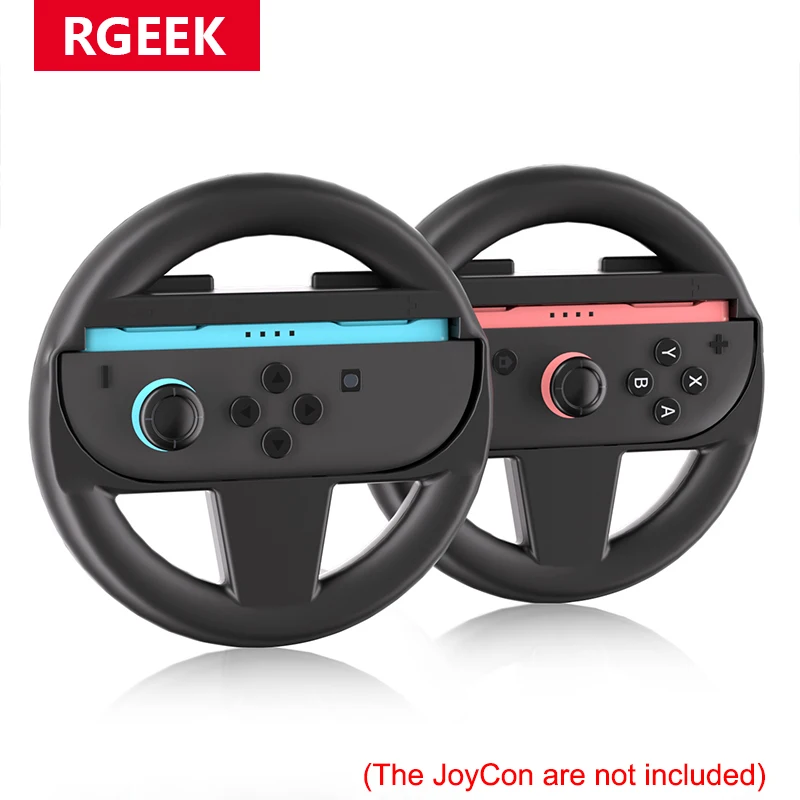 RGEEK 2 قطعة عجلات توجيه سباق مقلدة لملحقات مرفق وحدة تحكم Switch2 JoyCon لقيادة نينتندو سويتش 2