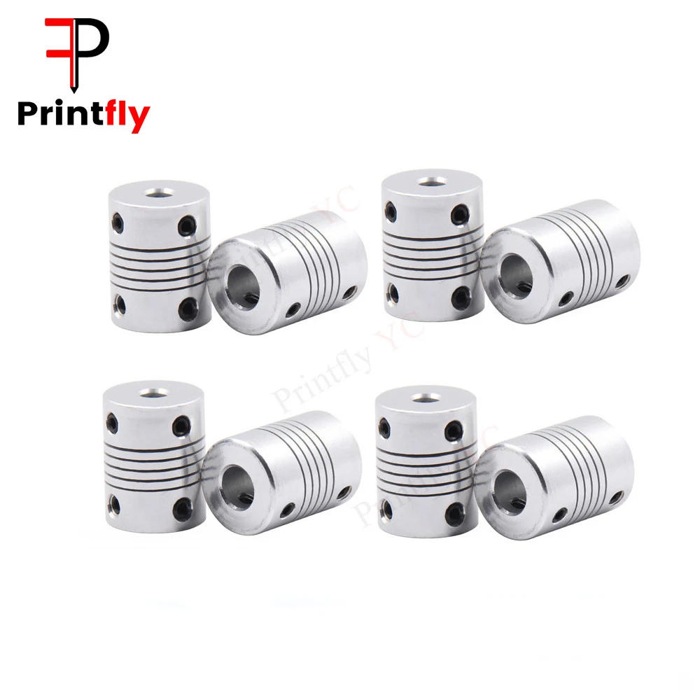 3D printer parts accessories D19*L25 Aluminium flexible Jaw Shaft Coupling3 4 5 8 6.35 8 10mm CNC Stepper Motor Coupler Encoders