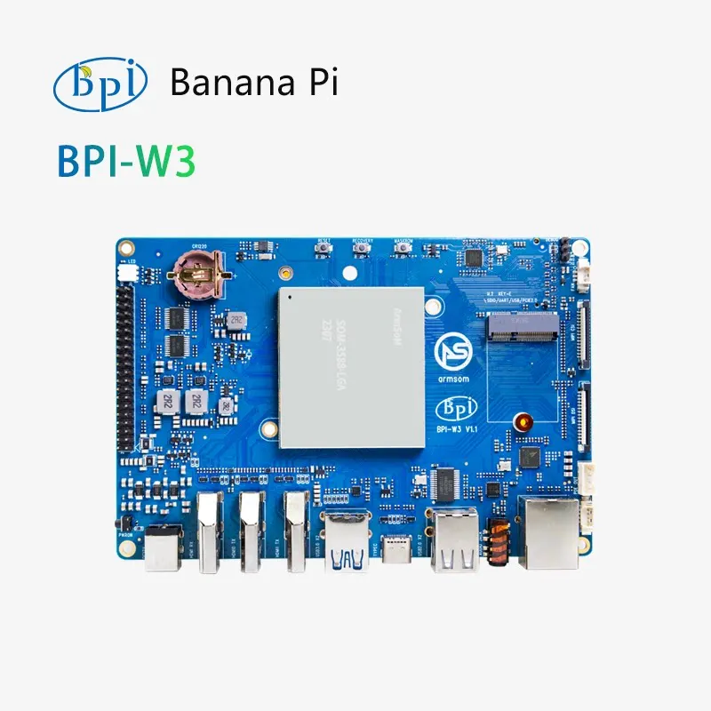 Banana Pi BPI-W3 Open-Source Router Development Board, Designed with Rockchip RK3588