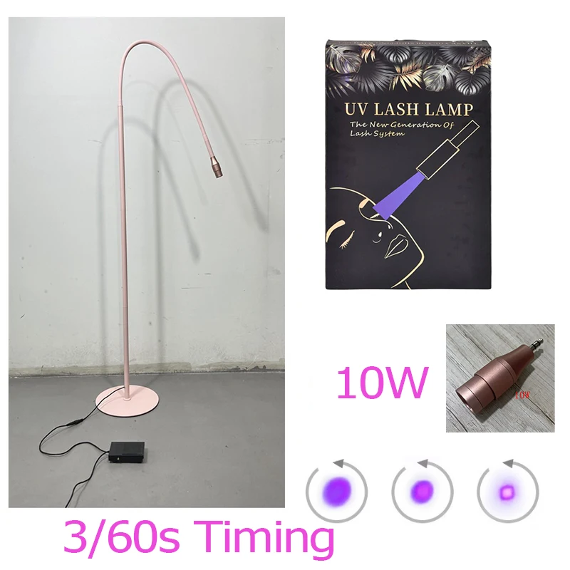 New Upgrade 10w Led Beads Lamp UV Lamp Grafting False Eyelashes UV glue Curing Uv Lamp Pink/White/Black Nail Tattoo Floor Lamp