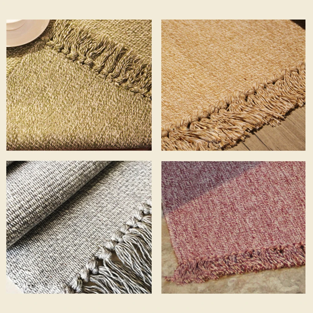 Japanese Style Absorbent Non-Slip Indoor Washable Door Floor Mat Woven Carpet Bathroom Kitchen Rug