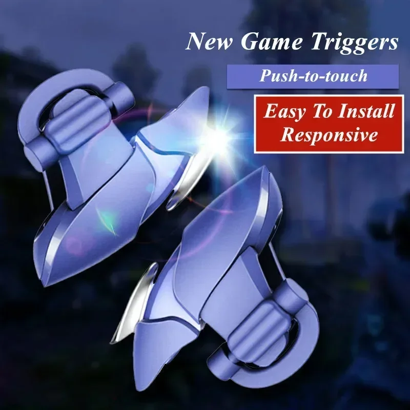 هاتف محمول 4 أصابع لعبة الزناد ، PUBG الهدف اطلاق النار ، L1R1 زر مفتاح ABS ، القرش الأزرق ، لوحة التحكم للآيفون ، أندرويد ، 2
