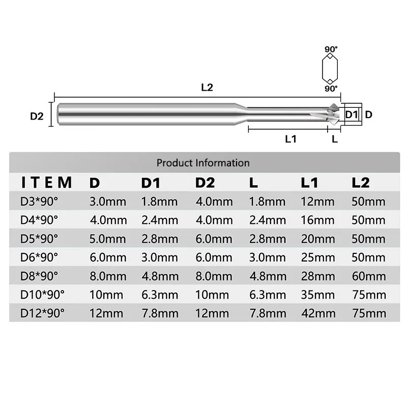 90 Degree Front Back Deburrer Double Angular Chamfering Cutter Inner Chamfer for Metal Hole Internal Burr Removal CNC Tool