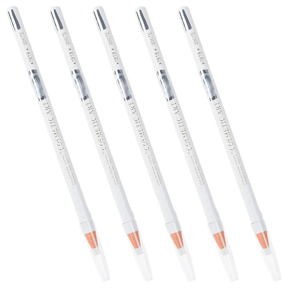 

5Pcs Makeup Eyebrow Pencil for Women White Waterproof Brow Pencil Long Wearing Subtle Definition Daily Use Eye Brow Makeup