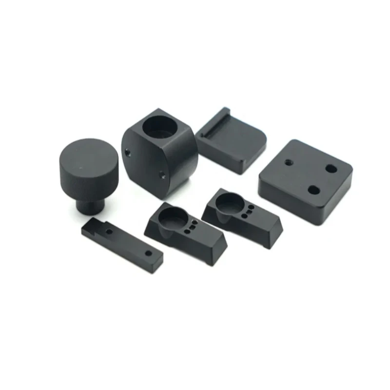 CNC machined aluminum alloy anodized black precision instrument accessories industrial machinery components