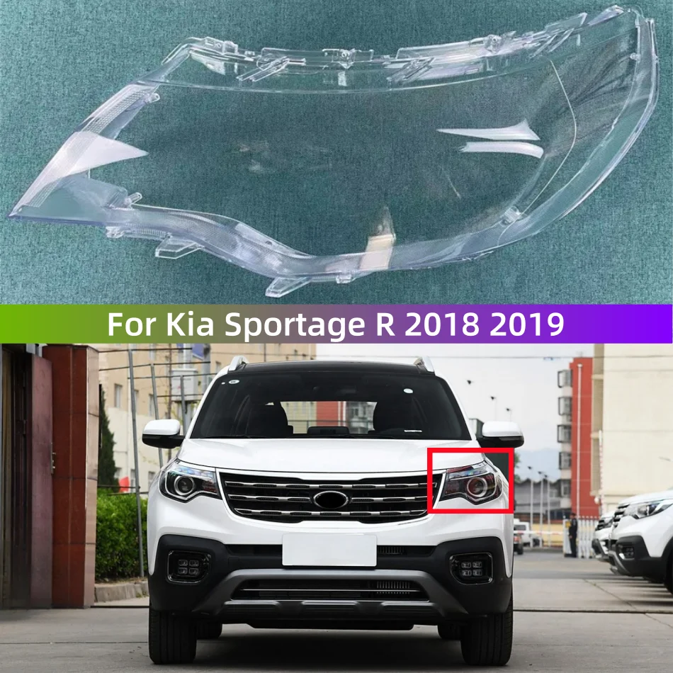 

For Kia Sportage R 2018 2019 Accessories Vehicles Transparent PC Material Front Headlight Shell