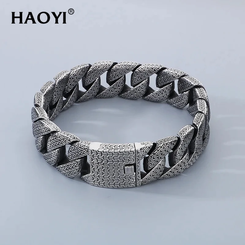 

31mm Men Cuban Chain Stainless Steel For Women Necklace Power Trident Thick Fashionable Heavy Jewelry Choke chain