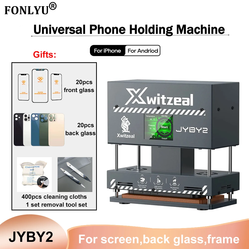 JYBY2 Universal automatic Mobile Phone Screen Pressure Holding Machine for Repairing iPhone/Android Sealing Repair Tool