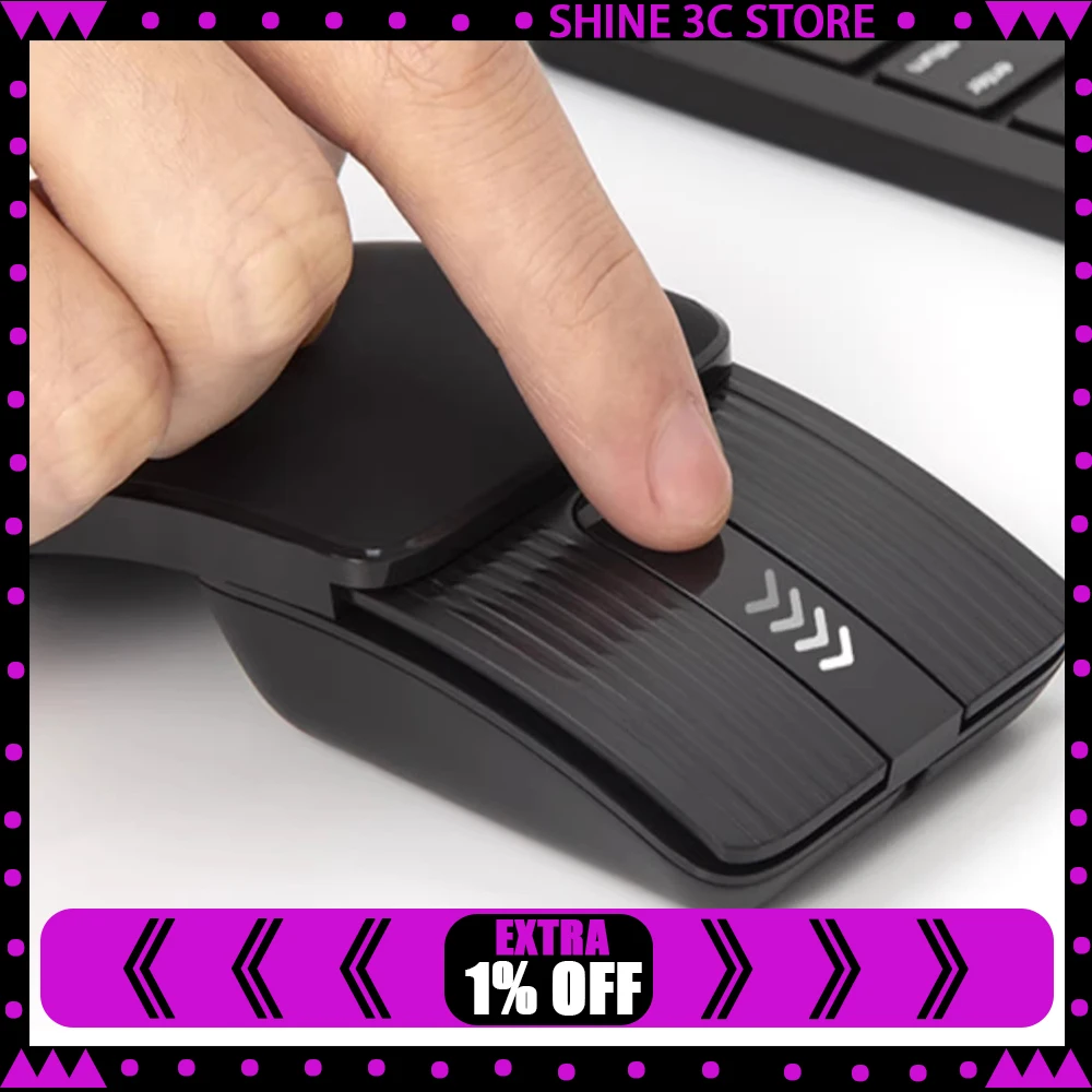 

Офисная мышь DeLUX MF10 с Bluetooth-подключением, 1600 точек на дюйм, складная беспроводная мышь, легкая, бесшумная, для ПК, аксессуары, подарки