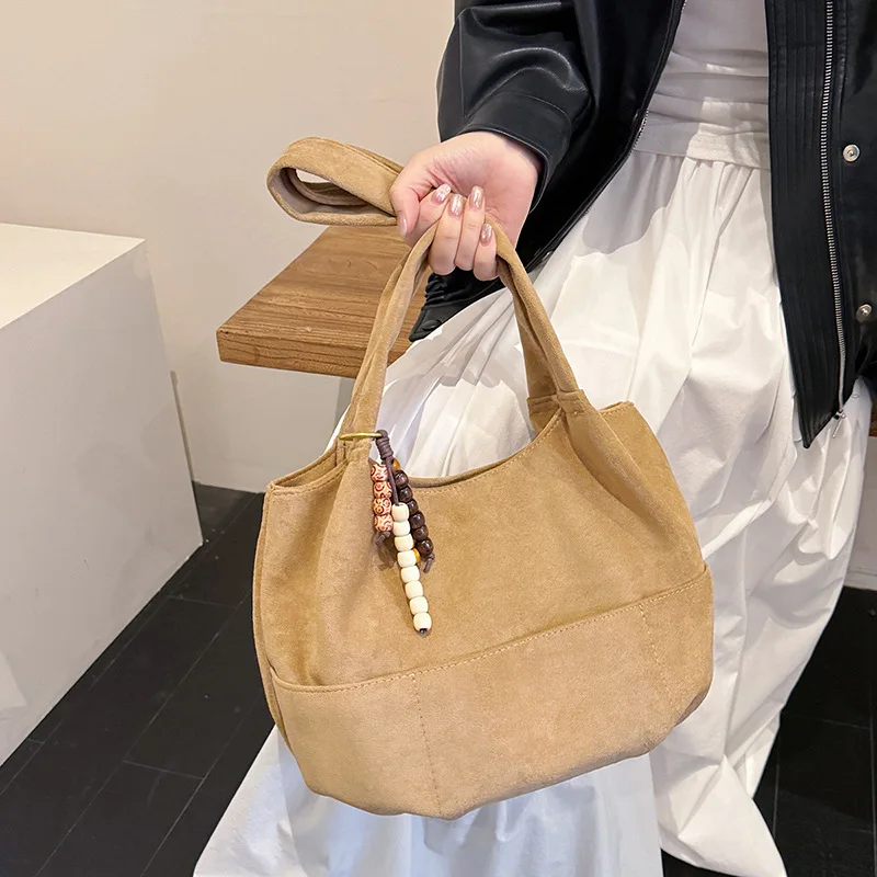 2025 Autumn Winter Solid Color Tote Bag, Spacious Shoulder Purse for Women, Versatile Commuter Crossbody, Chic Day to Night Bag