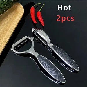 1/2 Pcs Stainless Steel Multifungsi Pengupas Sayuran dan Mesin Penghancur Mesin Penghancur Kentang Wortel Parutan Alat Dapur Gadget Gadget 10 penghancur wortel penjualan terbaik - №