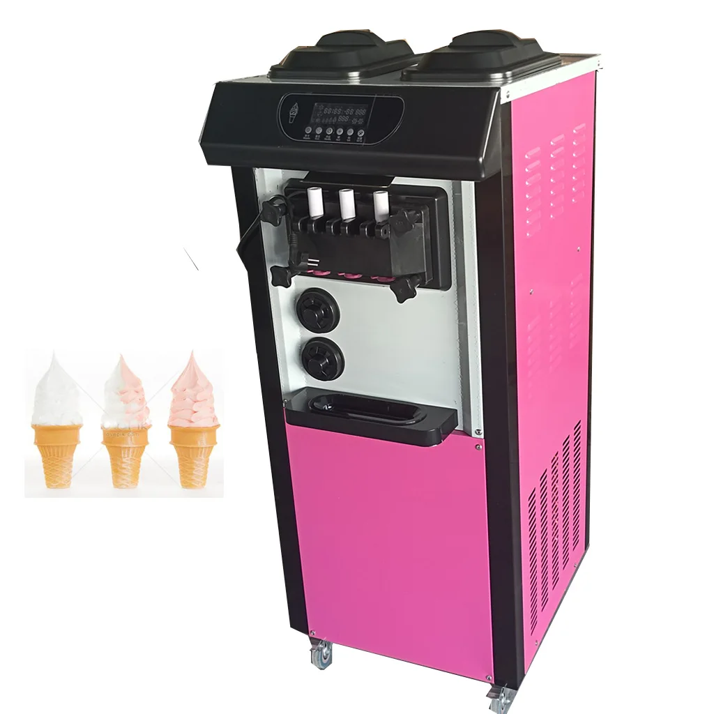 

High Review And Quality Soft Ice Cream Machine HJ-ICM20L Three Flavors Ice Cream Maker