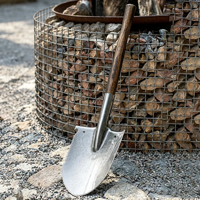Sapper Shovel Outdoor Camping Shovels Garden Gardening Hand Spade Travel Survival Multifunctional Spades with Wooden Handle