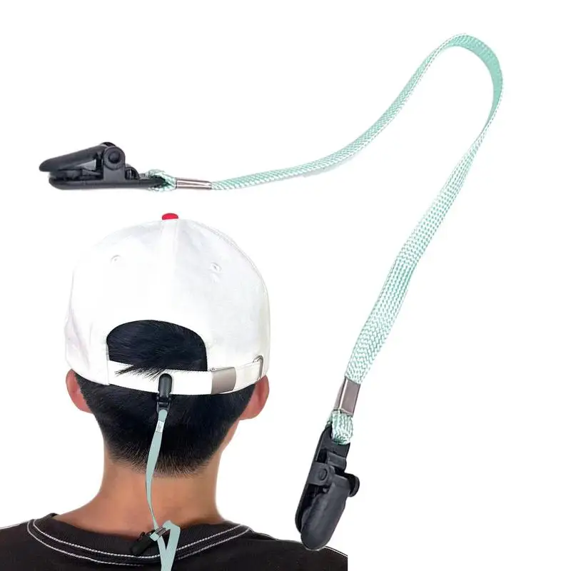 Cap Wind-Proof Rope Hat Clips Fixed Anti Fall Removable Clip Hat Strap Cord Apparel Keeper Holder And Cord For Golfing Fishing