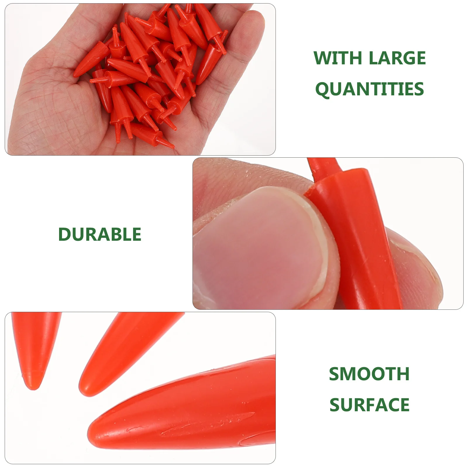 

300Pcs DIY Snowman Red Nose Plastic Santa Claus Craft Supplies for Xmas Decoration DIY Santa Claus Snowman Toy