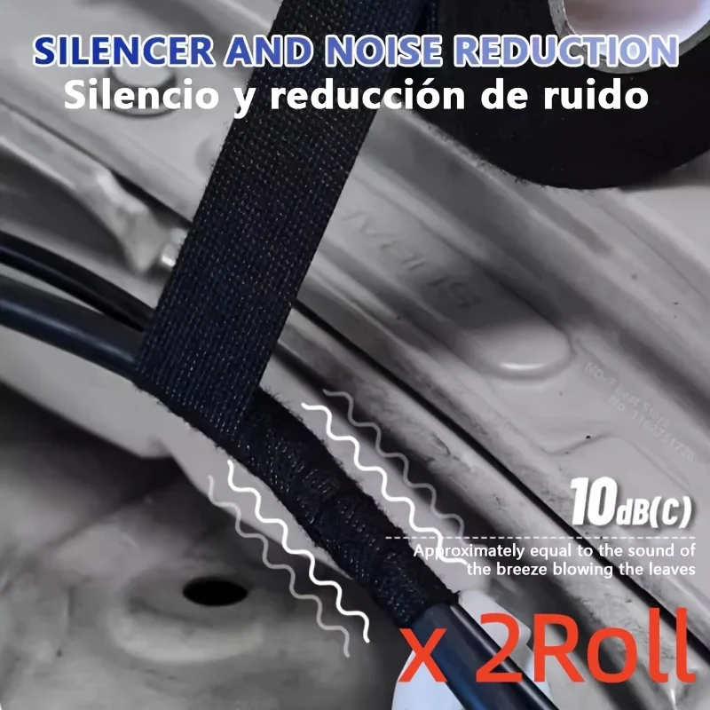 2Rolls high temperature cable tape, car and motorcycle silent cable tape