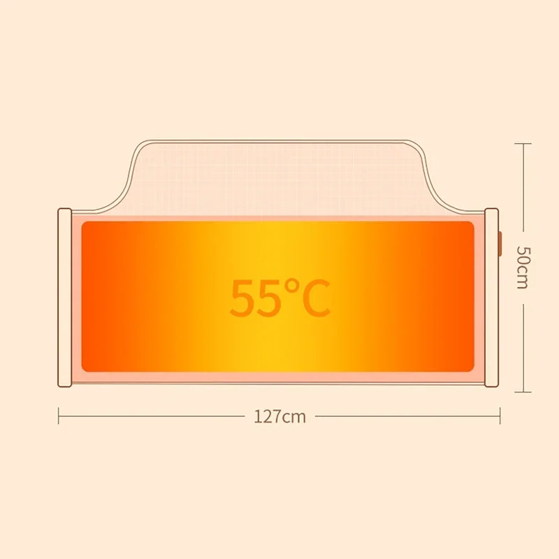 Calentador de pies eléctrico plegable, cojín de invierno, termostato ajustable portátil, calentador de pies para el hogar, oficina, pies, piernas calentadas, cálidas