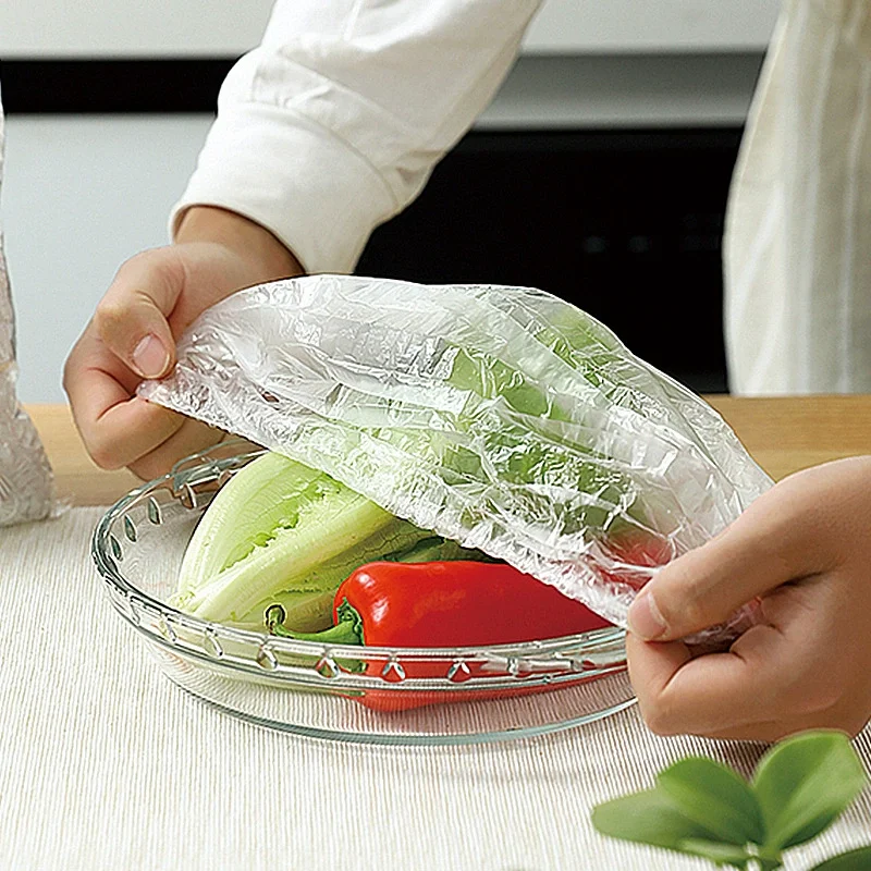 100 قطعة المطبخ المتاح الغذاء التفاف الغبار وعاء كوب غطاء تمتد طبقة حماية الثلاجة الفاكهة الخضار مجموعة غطاء