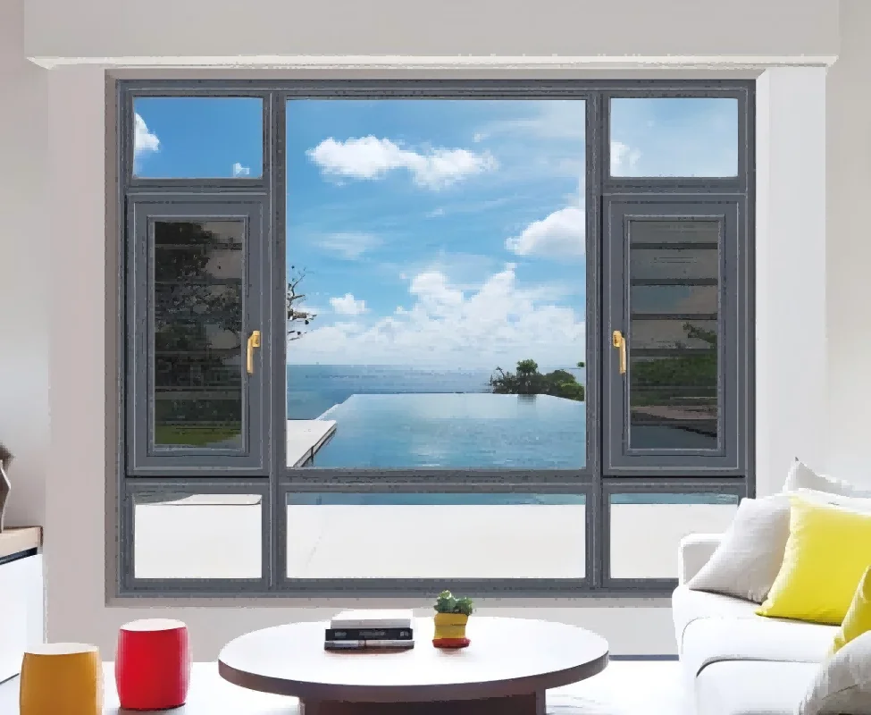 Casement Window Design Thermal Break Aluminium Soundproof Modern Custom-made Outward Aluminum Windows  House windows