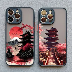 Retro Building Ancient Tower Shockproof Phone Case For iPhone 15 14 13 12 11 Pro Max 13 12 Mini X XR XS 15 14 7 8 Plus Covers