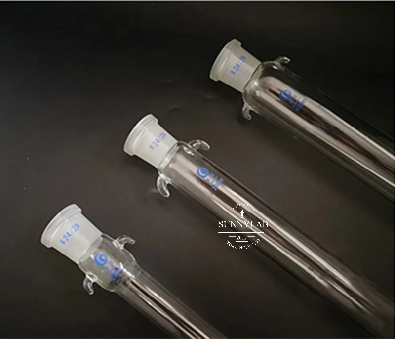 1Pcs Caliber 24# Glass Chromatography Column With Tetrafluoro Piston,Sand Core Glass Chromatography Column With Standard Mouth