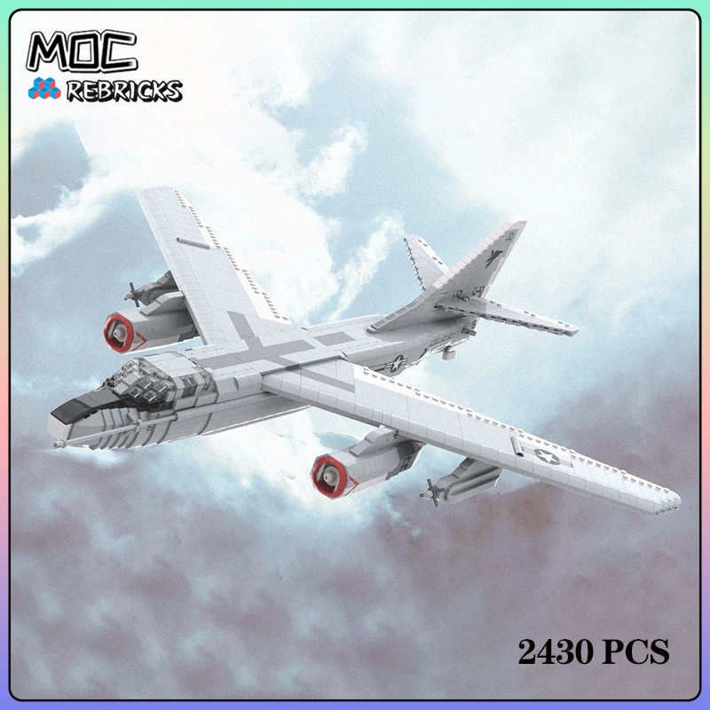 Información electrónica militar guerra MOC 1:35 escala EA-3B Sky Warrior bloque de construcción montar modelo DIY juguetes de exhibición regalos