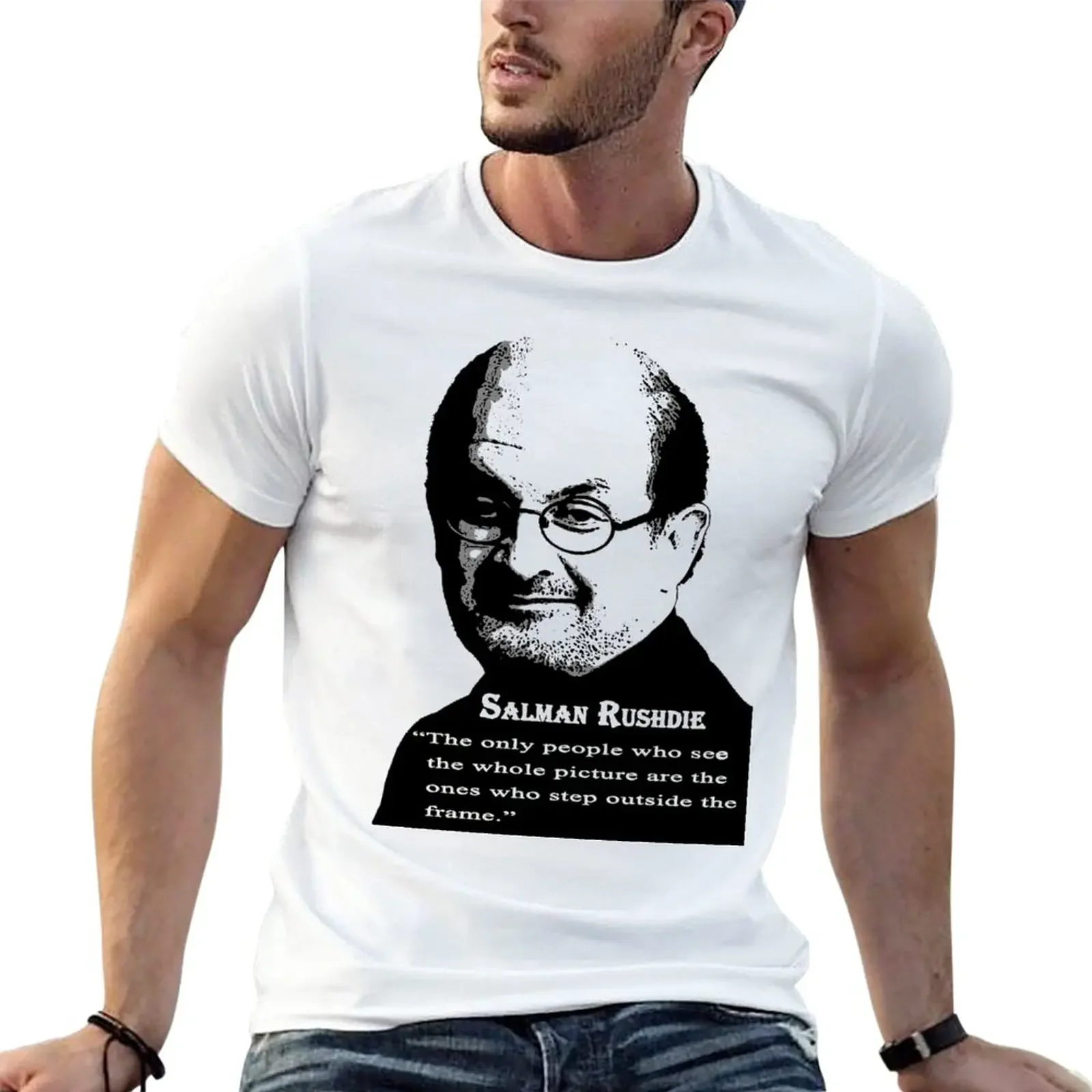 New Sir Salman Rushdie T-Shirt kawaii clothes quick drying shirt boys white t shirts oversized t shirt tshirts for men