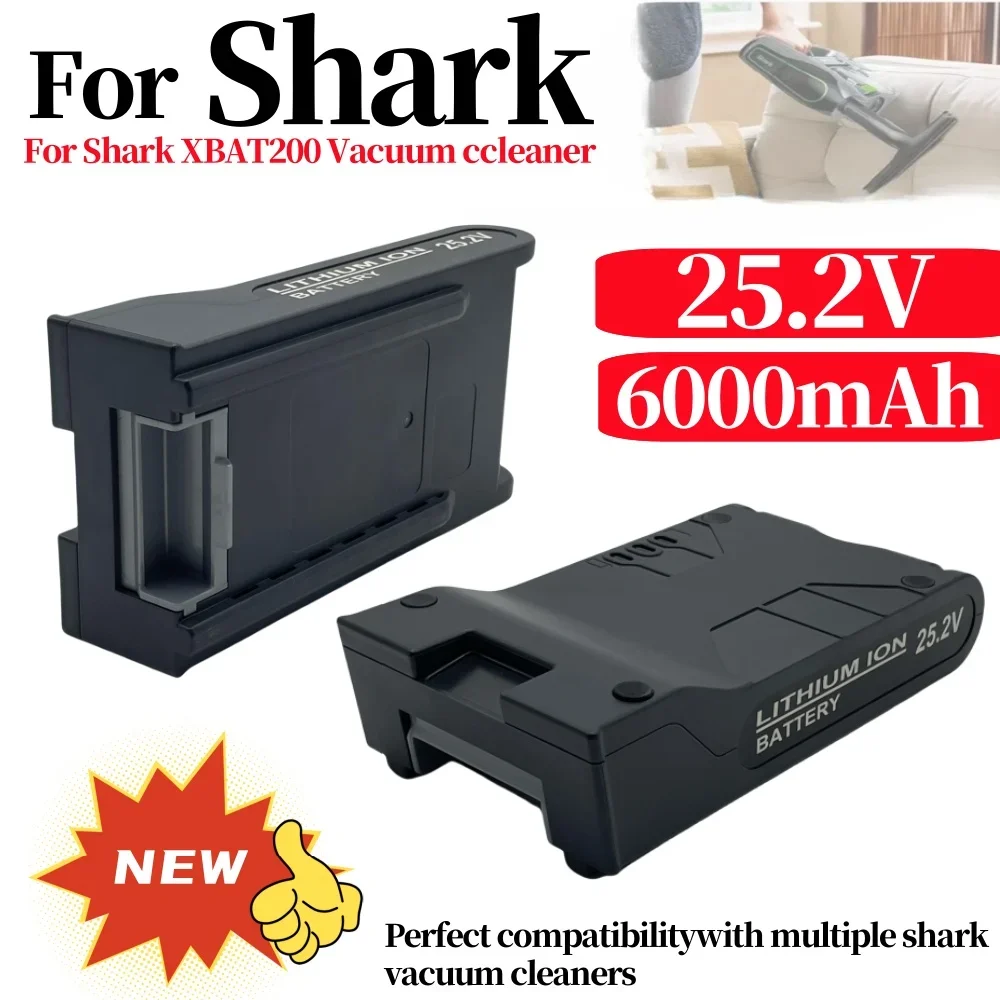 6000mAH 25.2V lithium-ion vacuum cleaner battery, For Shark XBAT200 ION Rocket IONFlex and IONFlex Cordless Vacuums Batter