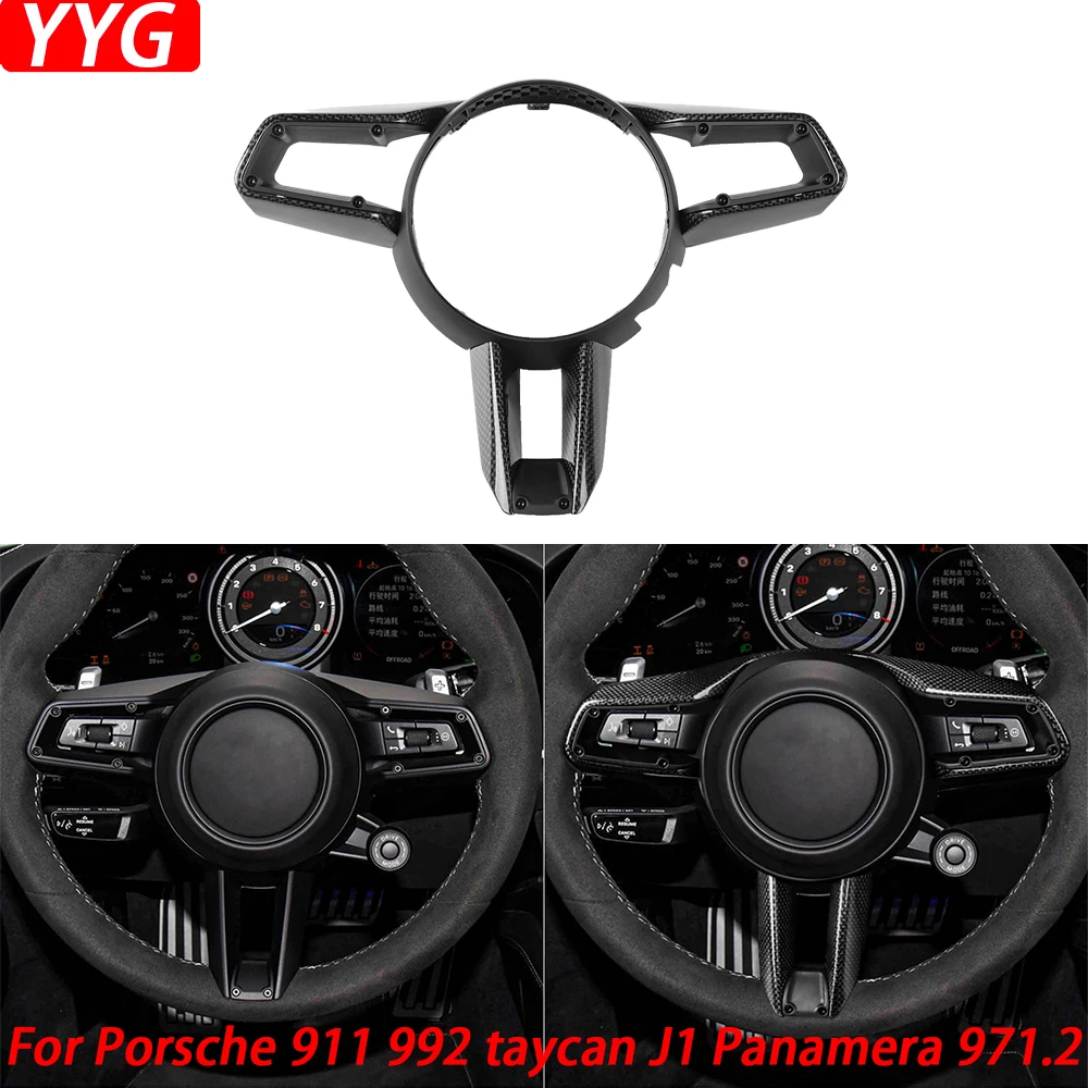 

For Porsche 911 992 Taycan J1 2020-2023 Panamera 971.2 2022-2023 Replacement Steering Wheel Shell Frame Cover Car Accessories