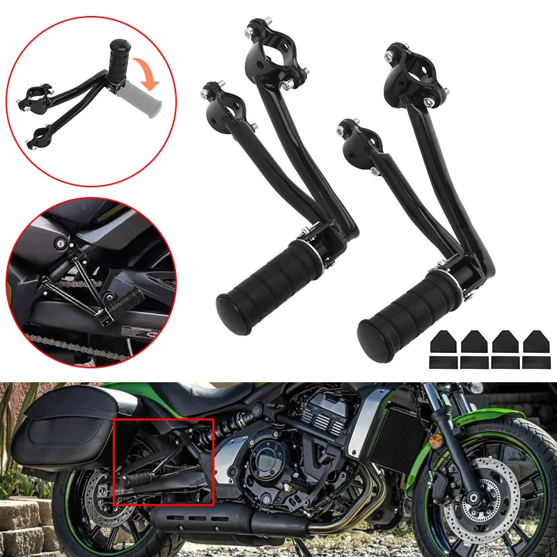 

Motorcycle Rear Foot Rests Pegs Pedal Passenger Footpegs Mounting Footrests For Kawasaki Vulcan S 650 VN650 2015-2022