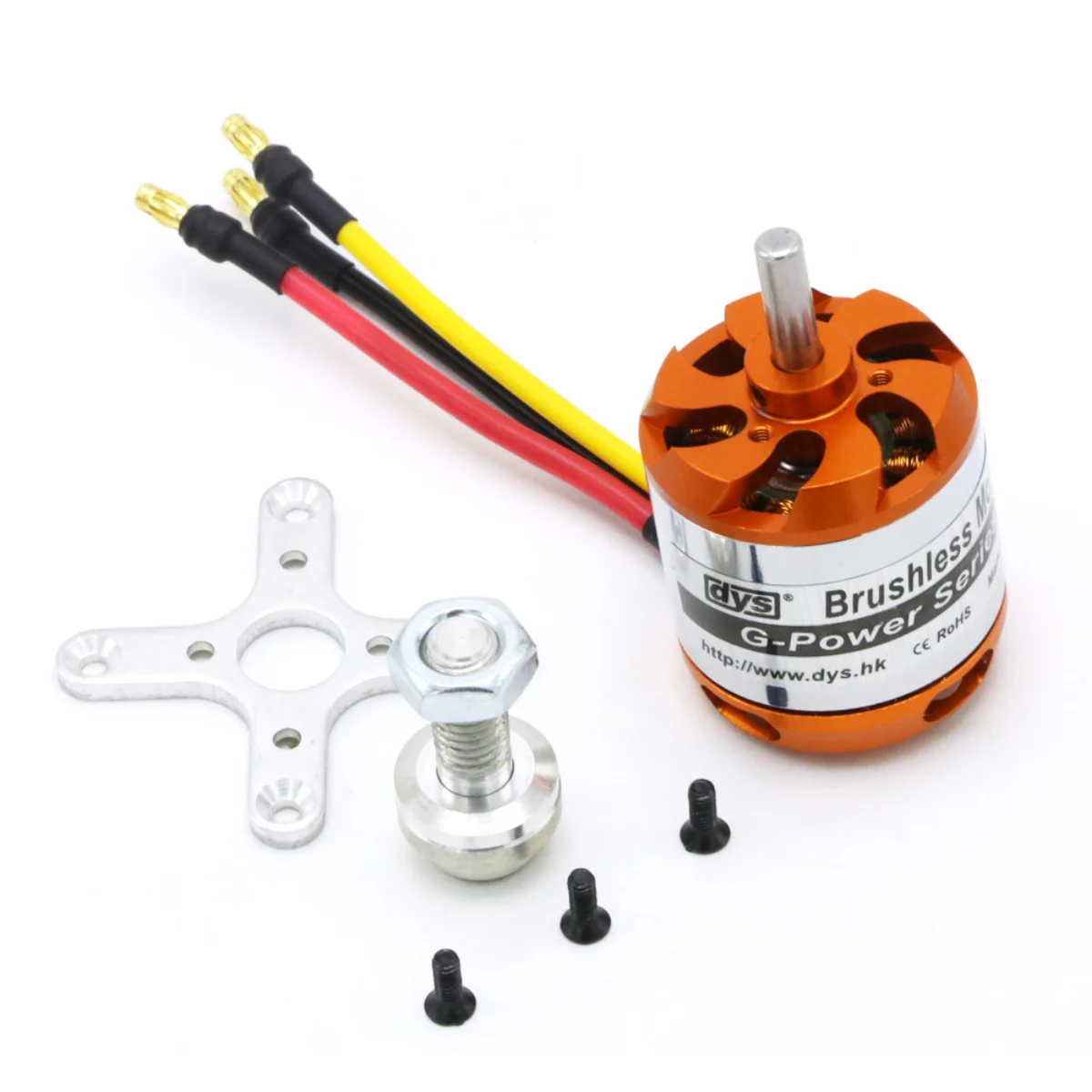 DYS-Brushless Outrunner Motor para Mini Multicopters, Helicóptero Avião RC, D3542, 1000KV, 1250KV, 1450KV