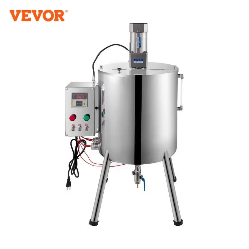 VEVOR Electric Heating Mixing Filling Machine Lipstick Filler 15L / 30L Stirring Tank for Liquid and Paste 20-30 Bottles/Min