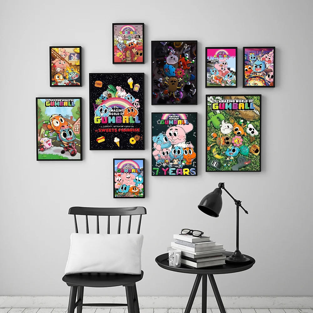 A-Amazing World Of Gumball Good Quality Prints And Posters Vintage Room Bar Cafe Decor Home Decor