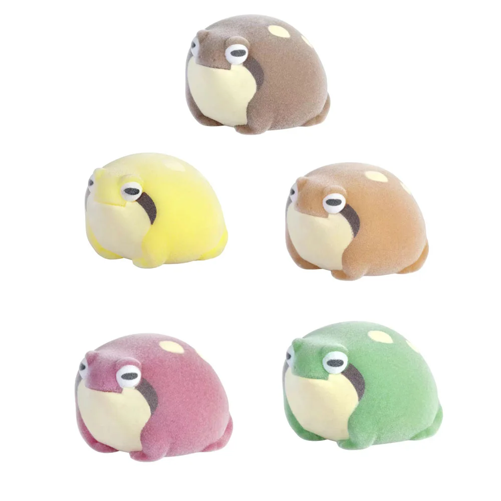 

Yell World Capsule Toys Kinako Mabushi Warabimochigaeru Cute Kawaii Pet Flocked Common Rain Frog Blaasoppie Soft Squeeze Figures