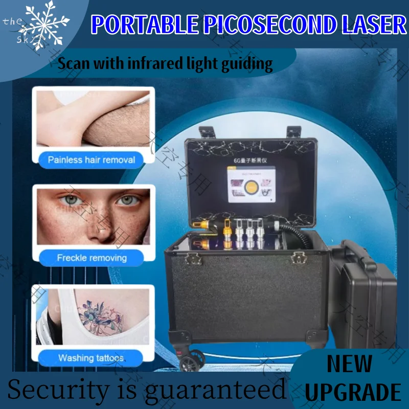 

PicoSecondYAGLaser1064532nmDualWaveCertifiedTattooRemovalMachine forFaceBodyPigmentationwithCoolingSystem&PortableDesign