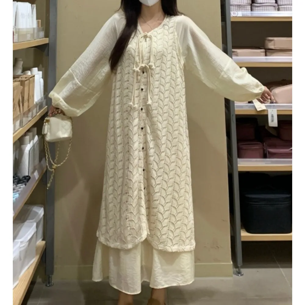 

Повседневные элегантные сетчатые осенние платья с вырезами, вечерняя уличная женская одежда больших размеров