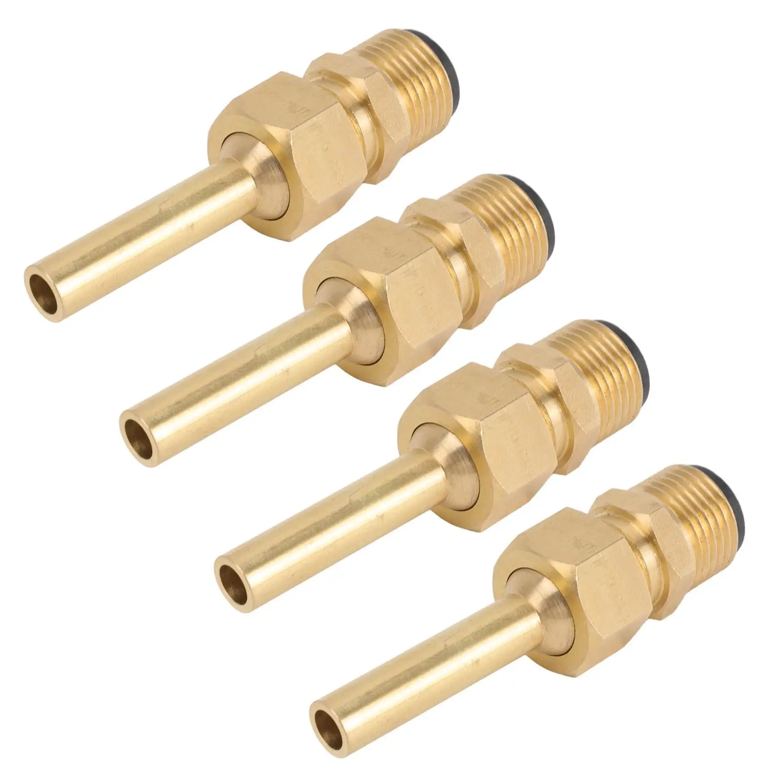 4Pcs Pure Copper Hexagonal Water Fountain Nozzles - Direct Jet Male Thread for Stunning Waterscape