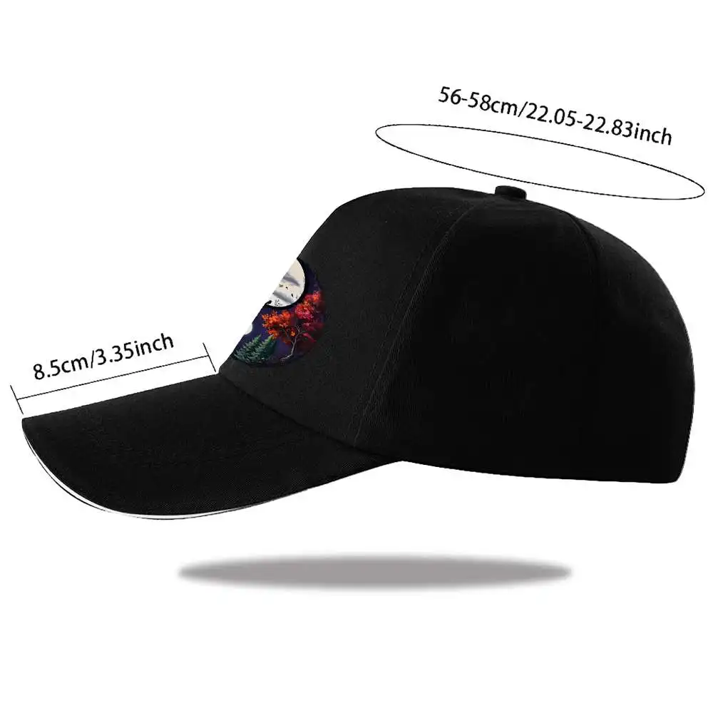 Yin Yang Day Night Landscape Baseball Cap Lightweight Polyester Outdoor Sports Adjustable Hat