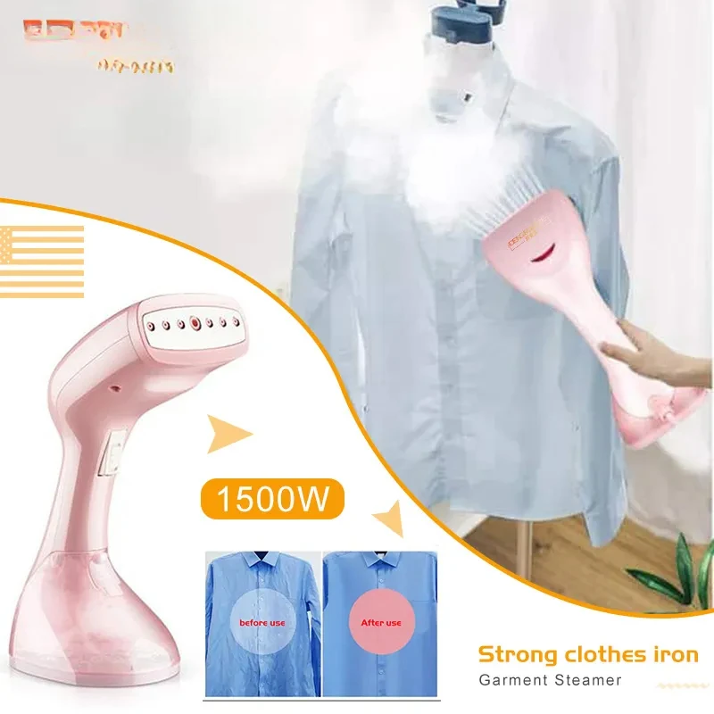 

Handheld Steamer 1500W Powerful Garment Steamer for Clothes Garments Fabrics Removes Wrinkles for Fresh Clothing J2Y