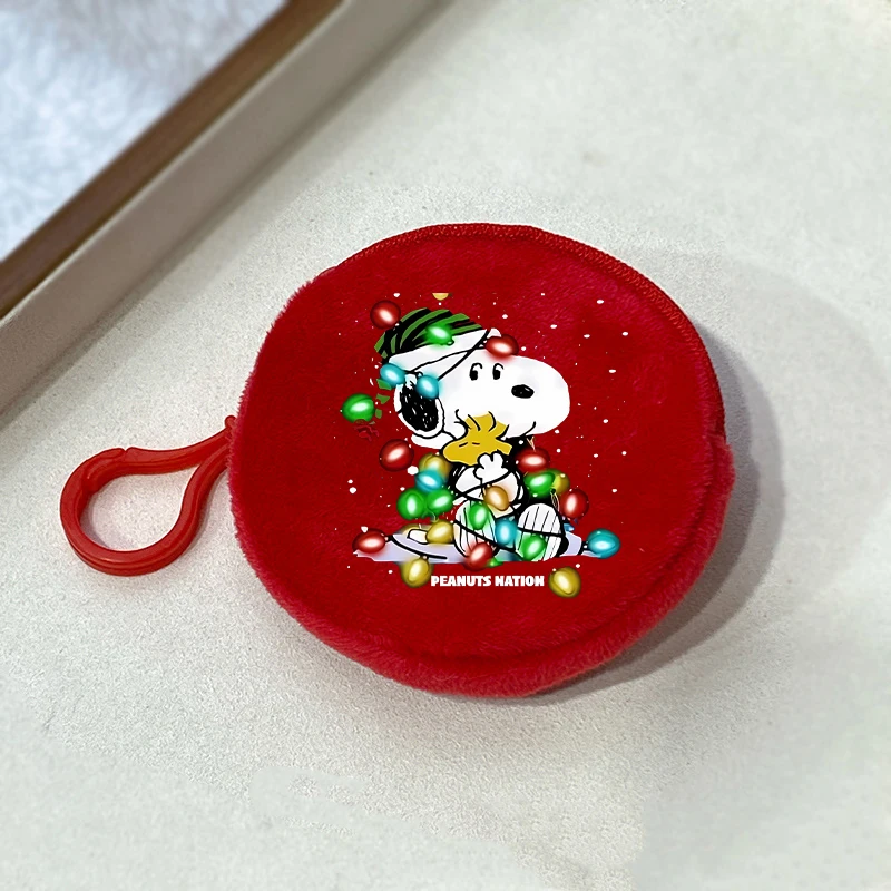 

Snoopy Plush Zero Wallet Cute Cartoon Anime Pattern Wallet Outdoor Portable Keychain Card Coin Wallet Children's Christmas Gift