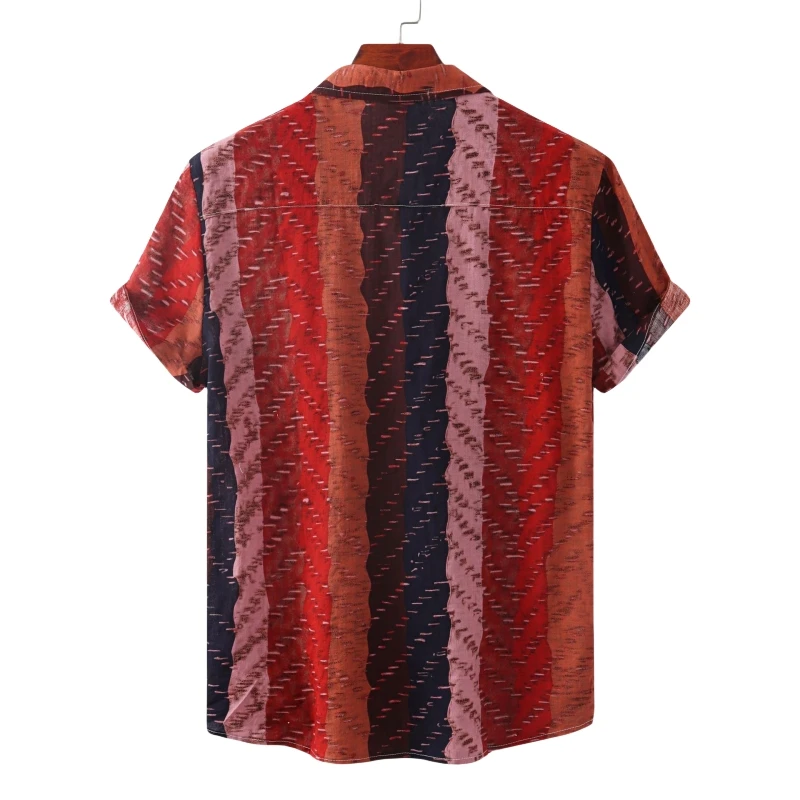 Shirts Men\'s Oversize Shirt Man Fashion Tiki Clothing Blouses Social T-shirts Free Shipping Luxury Hawaiian Cotton High Quality