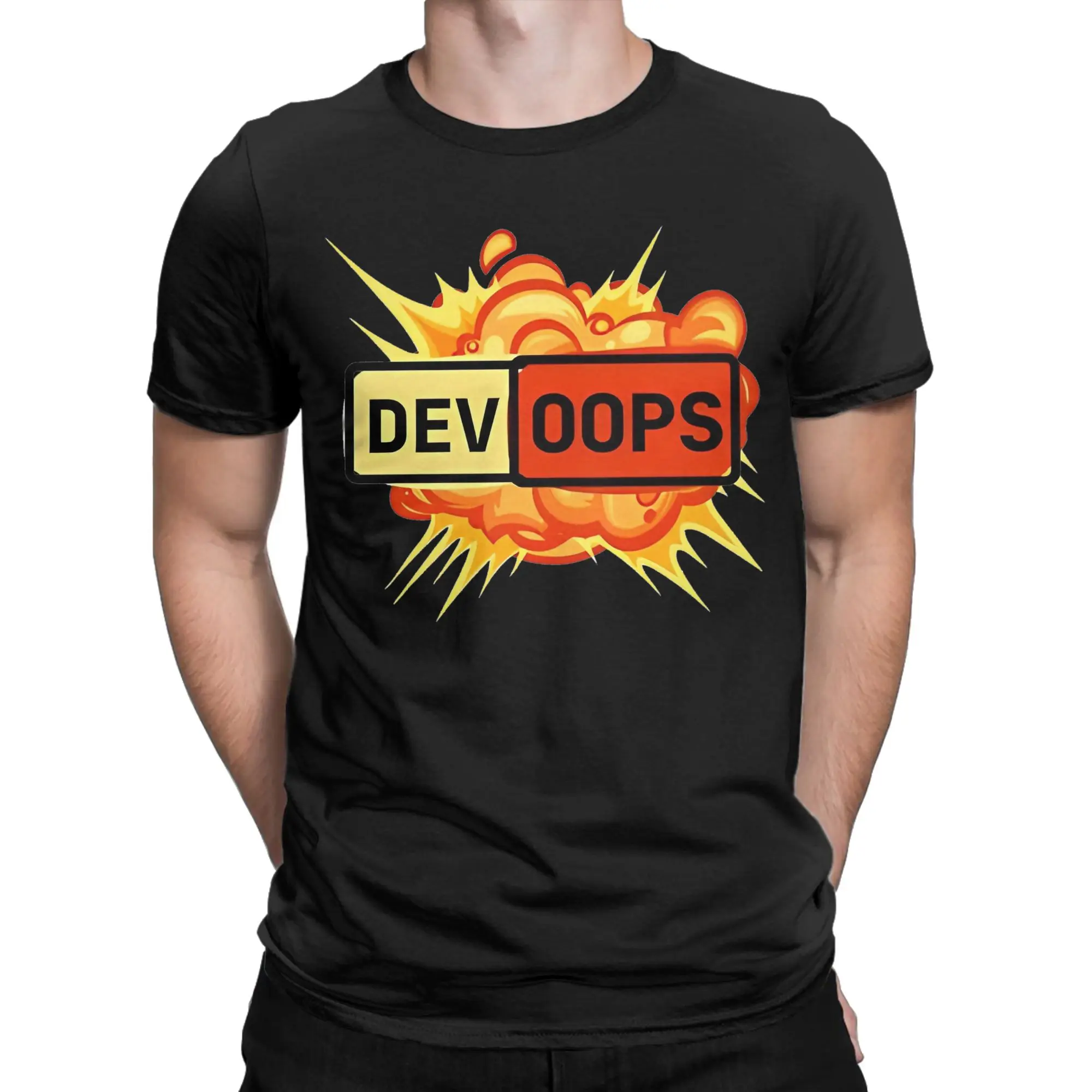 DevOops DevOps Programmer T-Shirt Men Women  Novelty 100% Cotton Tee Shirt O Neck Short Sleeve T Shirts Plus Size Clothing