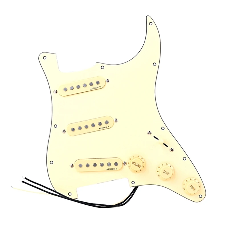 11 Holes Electric Guitar Scratch Plate Loaded Prewired Pickguard Single-Coil Pickup Electric Guitar Accessories Durable 69HD